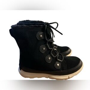NWT Sorel Women’s Explorer II Joan, Black Waterproof Winter Boots, Size 8 $155